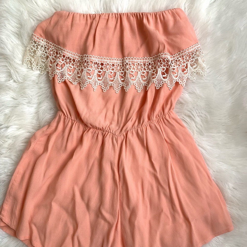 adorable peachy romper